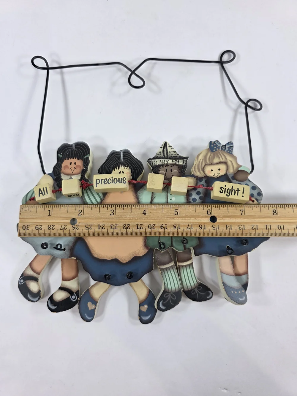 Wooden Folk Wall Art Dangling Feet All Are Precious In His Sight Children